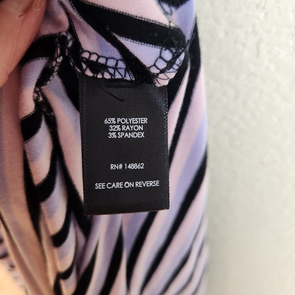 Torrid 2X Sleeveless Striped Purple Jersey Stretch Dress - Picture 9 of 12